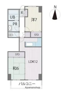 エルスタンザ別府【4階】の間取り