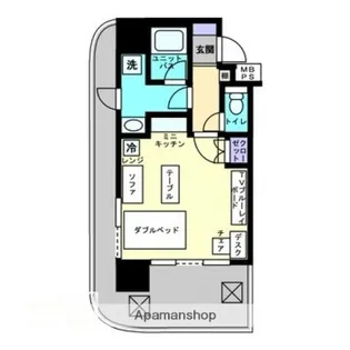 アルファコンフォート福岡西新【6階】の間取り