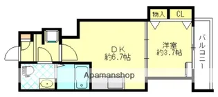 エムアール祖原B【4階】の間取り