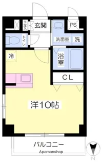 スタンドリバー飯倉Ⅱ【4階】の間取り