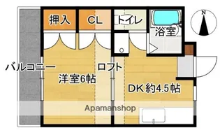 ユニベール百道【2階】の間取り