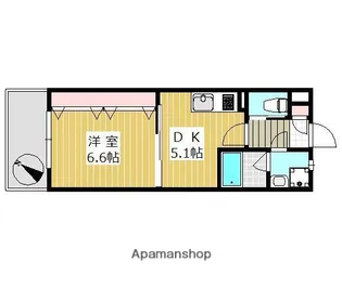 ボヌール博多【7階】の間取り