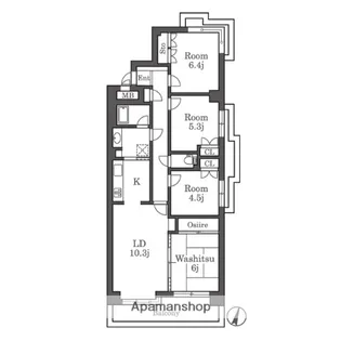 パーク・ノヴァ大濠【4階】の間取り