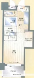 アクタス天神アネックス2【2階】の間取り