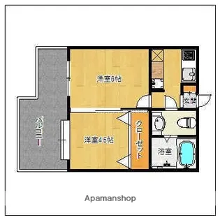 エステート・モア・薬院シャンブル【10階】の間取り