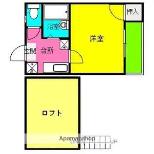リュミエール別府【1階】の間取り
