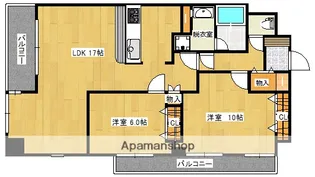 ファーネスト西新【2階】の間取り