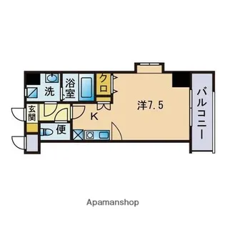 ルピエ天神北【9階】の間取り