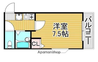 ボヌール西新東【2階】の間取り
