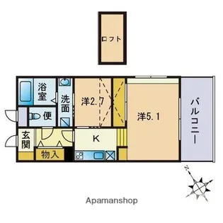 ヴィスティス02天神南【4階】の間取り