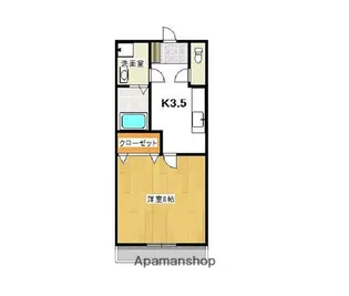 アグリーブル姪浜【1階】の間取り