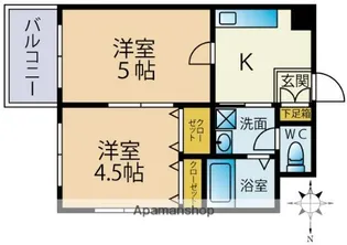オブリセブン【6階】の間取り