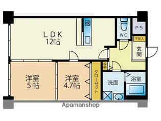 カワイアーバンビル【7階】の間取り