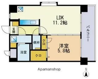 シャトーラフルール【3階】の間取り