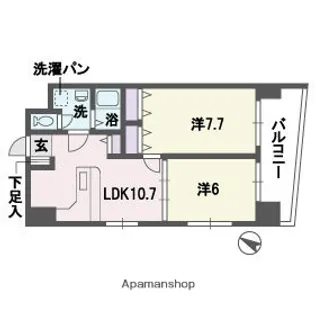 ソレアード薬院【3階】の間取り