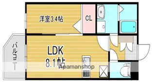 ZIP六本松南【5階】の間取り