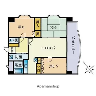ラ・シャトレ平和【4階】の間取り