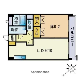 ボヌール大橋【3階】の間取り