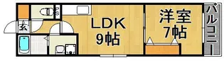 プロスペール南片江【3階】の間取り