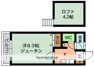 クリフサイドテラス【2階】の間取り