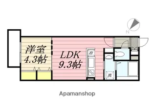 グレージュ大橋【4階】の間取り