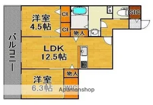 パークヴィラ博多【1階】の間取り