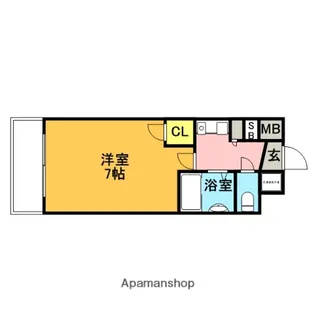 ピュアドームプレシオ博多【4階】の間取り