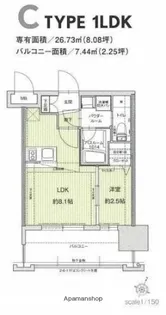 福岡県福岡市中央区長浜2丁目【マンション】の間取り