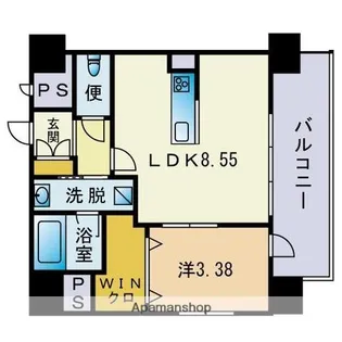 ドルチェヴィータ大橋【3階】の間取り