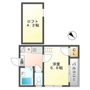 ジュネス地行【203号室】の間取り