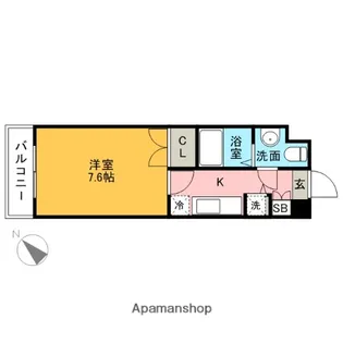 ダイナコートエスタディオサラB棟【7階】の間取り