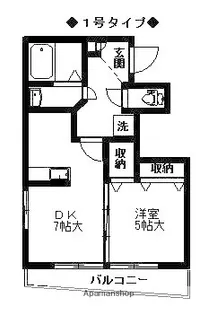 リバティ高砂六番館【4階】の間取り