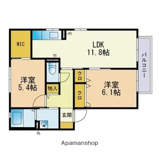 シャーメゾン野方【2階】の間取り