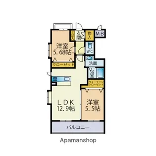 メゾン・ド・カンパーニュ【1階】の間取り
