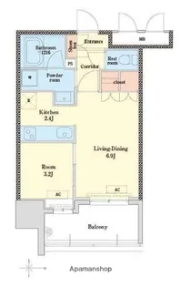 RJRプレシア博多【4階】の間取り