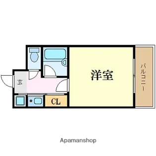 ピュアドームリブレ薬院【3階】の間取り