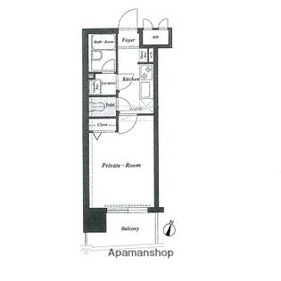 ロマネスク日赤通り【3階】の間取り