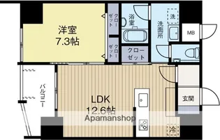 エグゼ博多コンドミニアム【2階】の間取り