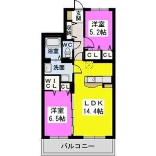 エスターテ今宿【5階】の間取り