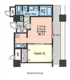 KDXレジデンス大濠ハーバービュータワー【12階】の間取り