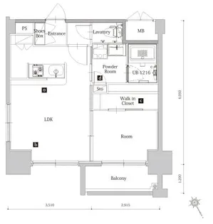 エンクレスト博多 THE TIME【11階】の間取り