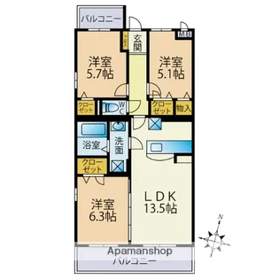サフラン大塚【1階】の間取り