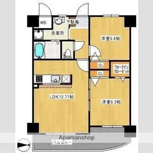 セス姪浜【4階】の間取り