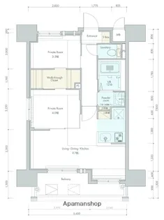 ネストピア博多駅ステージ【5階】の間取り