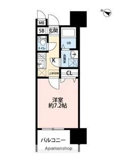 サヴォイグランデウォーターサイド【9階】の間取り