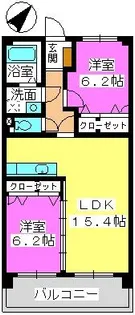 インレット平和【6階】の間取り