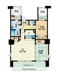 カルシア室見トゥルーム【4階】の間取り