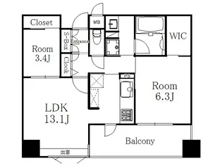 エンクレスト博多PREMIER【11階】の間取り