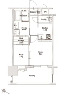 エンクレスト博多駅前ART【14階】の間取り