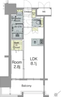 エンクレスト天神TERRACE【12階】の間取り